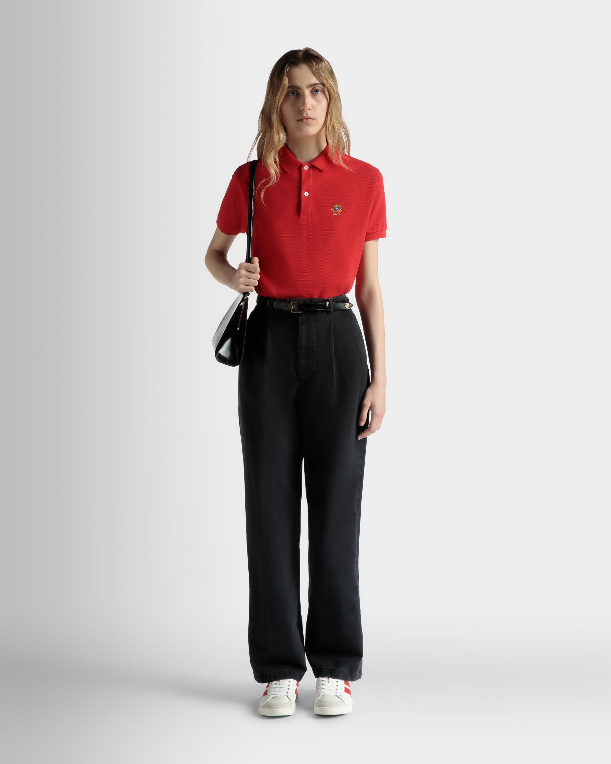 Pleated Pants in Black Washed Cotton - Women's - Bally - 02