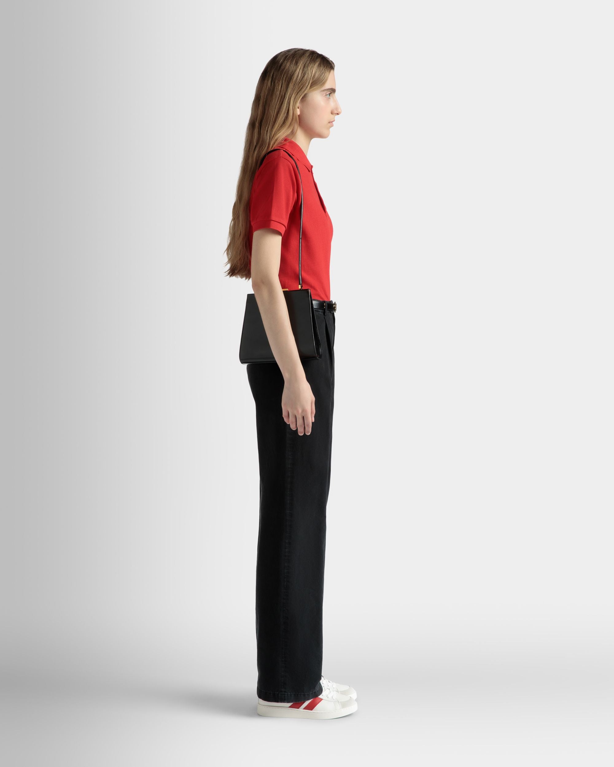 Pleated Pants in Black Washed Cotton - Women's - Bally - 05